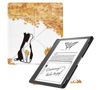 Slimshell Case for Kindle Scribe 10.2” 2022 Released, Origami Standing Lightweight PU Leather Stand Smart Cover with Auto Sleep Wake Feature for Kindle Scribe 10.2 inch with Pen Holder (Maple Cat)