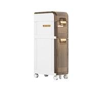 SlimStorage Organizer with Tissue Holder and Wheels for Kitchen, Bathroom and Living Room - 5 Shelves - Space-Saving, Versatile Design - Easy to Move