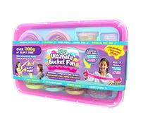 SLIMY Ultimate Bucket Fun - Original Slimy Slime Set with 8 Different Play Masses and Magical Mix-Ins, Maximum Fun for Children with Slime and Elastic Play Clay in Gift Set