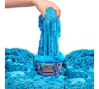 SLIMYSAND by Horizon Group USA, 1.5 Lbs of Stretchable, Expandable, Moldable, Non Stick, Slimy Play Sand in A Reusable Bucket, Blue- A Kinetic Sensory Activity