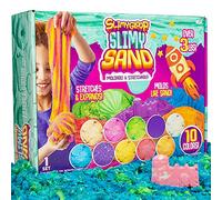 SLIMYSAND SLIMYGLOOP Value Pack by Horizon Group USA, Includes Over 3 lbs. of Stretchable, Expandable, Moldable, Non-Stick Slimy Play Sand in Resealable Bags, 10