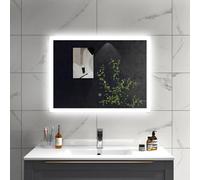 Sline 1000X600mm Bathroom Led Mirror With Cold Light,touch Control,memory Function,demister Pad,frosted Edges,horizontal/vertical
