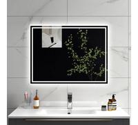Sline 1000X600mm Bluetooth Bathroom Led Mirror,dimmable 3 Colors, Anti-Fog Mirrors Ip44 Rated,horizontal/vertical