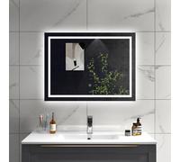 Sline 1000X700mm Bathroom Led Mirror With Cold White Light,touch Control,memory Function,demister Pad,horizontal/vertical