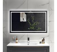 Sline 1200X700mm Bathroom Led Mirror With Cold White Light,touch Control,memory Function,demister Pad,horizontal/vertical