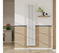 SLINE 1800X384mm Round Head 2 Column Radiators Timeless Cast Iron Style White