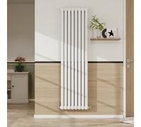 SLINE 1800X504mm Round Head 2 Column Radiators Timeless Cast Iron Style White
