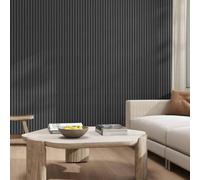Sline 1PCS Acoustic Slat Wall Panels MDF Wood with Felt Backing - Decorative Sound Absorbing Wall Cladding Home Interiors & Studios 240x60cm Light Gery oak