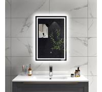 Sline 500X700mm Led Mirror With 3-Colour Light Modes Memory Function Demister Pad