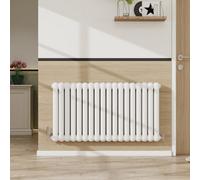 SLINE 600X1104mm Round Head 2 Column Radiators Timeless Cast Iron Style White