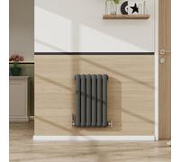 SLINE 600X384mm Round Head 2 Column Radiators Timeless Cast Iron Style Anthracite