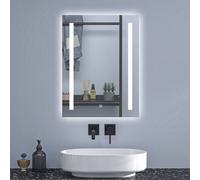 Sline 600X800mm Led Mirror With 3-Colour Light Modes Memory Function Demister Pad Shaver Socket