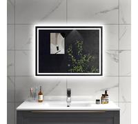 Sline 800X600mm Led Mirror With 3-Colour Light Modes Memory Function Demister Pad Shaver Socket