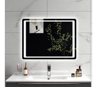 Sline 800X600mm Led Mirror With Cold White Light Memory Function Demister Pad