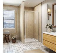 SLINE 900X1850mm Pivot Shower Door Enclosure Cubicle With 900X900mm Shower Tray