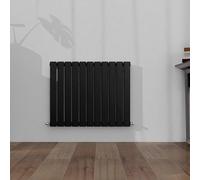 SLINE Horizontal Single Panel Flat Black Designer Radiator 600X748mm