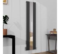 SLINE SANITARY 1800x407mm Vertical Mirror Radiator Anthracite Single Column Flat Paneln Central Heating Radiator