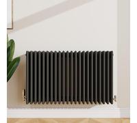 SLINE SANITARY 600x1010mm Cast Iron Style Traditional 4 Column Horizontal Anthracite Central Heating Radiator