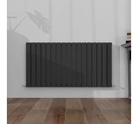 SLINE SANITARY 600x1156mm Horizontal Radiator Anthracite Double Modern Flat Panel Central Heating Radiator