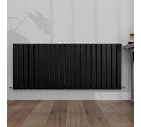 SLINE SANITARY 600x1428mm Horizontal Radiator Black Double Modern Flat Panel Central Heating Radiator
