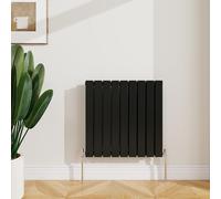 SLINE SANITARY 600x612mm Horizontal Radiator Black Double Modern Flat Panel Central Heating Radiator