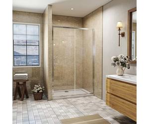 SLINE SANITARY Bathroom Sliding Shower Enclosure Shower Screen Walk in 6mm Glass Door Cubicle 1200mm