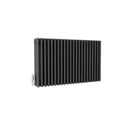 SLINE SANITARY Traditional 4 Column Cast Iron Style Radiator Horizontal Anthracite 600x1010mm