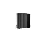 SLINE SANITARY Traditional 4 Column Cast Iron Style Radiator Horizontal Anthracite 600x605mm