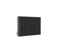 SLINE SANITARY Traditional 4 Column Cast Iron Style Radiator Horizontal Black 600x830mm