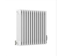 SLINE SANITARY Traditional 4 Column Cast Iron Style Radiator Horizontal White 600x605mm