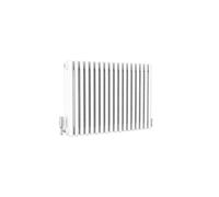 SLINE SANITARY Traditional 4 Column Cast Iron Style Radiator Horizontal White 600x840mm