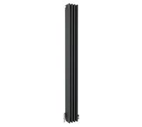 SLINE SANITARY Traditional 4 Column Cast Iron Style Radiator Vertical Anthracite 1800x200mm