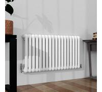 SLINE Timeless 2-Column Round Head Cast Iron-Style Radiators In White 600X1104mm
