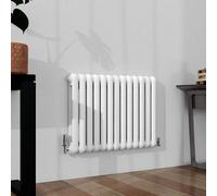 SLINE Timeless 2-Column Round Head Cast Iron-Style Radiators In White 600X804mm