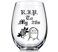 Sliner Funny 30th Birthday Gifts Rip to My 20s Wine Glass for 30th Birthday Gifts 1995 30th Birthday Gift for Women and Men Wine Lover Birthday Wine Glass Present for My Youth Twenties