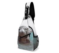 Sling Backpack Fashion Chest Bag Creative Cute Hippo Printing Crossbody Backpacks for Men Women, style, 38x20cm, Full Printed Chest Bag