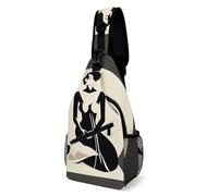 Sling Backpack Fashion Chest Bag Creative Elegant Illustration Printing Crossbody Backpacks for Men Women, style, 38x20cm, Full Printed Chest Bag