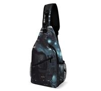 Sling Backpack Fashion Chest Bag Creative Future Robot Printing Crossbody Backpacks for Men Women, style, 38x20cm, Full Printed Chest Bag