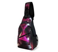 Sling Backpack Fashion Chest Bag Creative Hourglass Representing Time Printing Crossbody Backpacks for Men Women, style, 38x20cm, Full Printed Chest Bag
