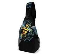 Sling Backpack Fashion Chest Bag Creative Illustration in The Dark Printing Crossbody Backpacks for Men Women, style, 38x20cm, Full Printed Chest Bag