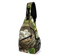 Sling Backpack Fashion Chest Bag Creative Magical Bird Nest Printing Crossbody Backpacks for Men Women, style, 38x20cm, Full Printed Chest Bag