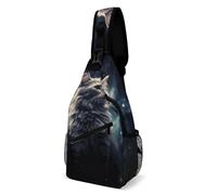 Sling Backpack Fashion Chest Bag Creative Nebula Printing Crossbody Backpacks for Men Women, style, 38x20cm, Full Printed Chest Bag