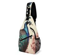 Sling Backpack Fashion Chest Bag Creative Peacock Printing Crossbody Backpacks for Men Women, style, 38x20cm, Full Printed Chest Bag