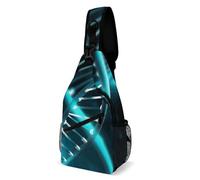 Sling Backpack Fashion Chest Bag Creative Science Gene Strand Printing Crossbody Backpacks for Men Women, style, 38x20cm, Full Printed Chest Bag