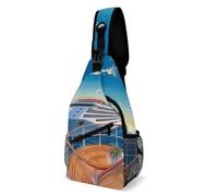 Sling Backpack Fashion Chest Bag Creative Summer Sea Cruise Printing Crossbody Backpacks for Men Women, style, 38x20cm, Full Printed Chest Bag