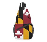 Sling Backpack, for Cool Maryland Flag, Multipurpose Crossbody Shoulder Bag Travel Hiking Daypack Anti-Theft Rucksack