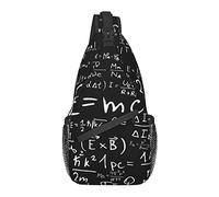 Sling Backpack, for Math Formula Equation Black, Multipurpose Crossbody Shoulder Bag Travel Hiking Daypack Anti-Theft Rucksack