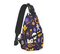 Sling Backpack for Men Boys Multipurpose Crossbody Shoulder Bag Lightweight Adjustable Travel Hiking Daypack Sugar Skulls Gym Bag