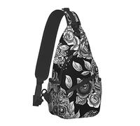 Sling Backpack for Men Boys Multipurpose Crossbody Shoulder Bag Lightweight Adjustable Travel Hiking Daypack Sugar Skulls Gym Bag