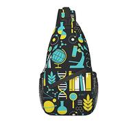Sling Backpack, for Science Math Physical Chemical Biology, Multipurpose Crossbody Shoulder Bag Travel Hiking Daypack Anti-Theft Rucksack